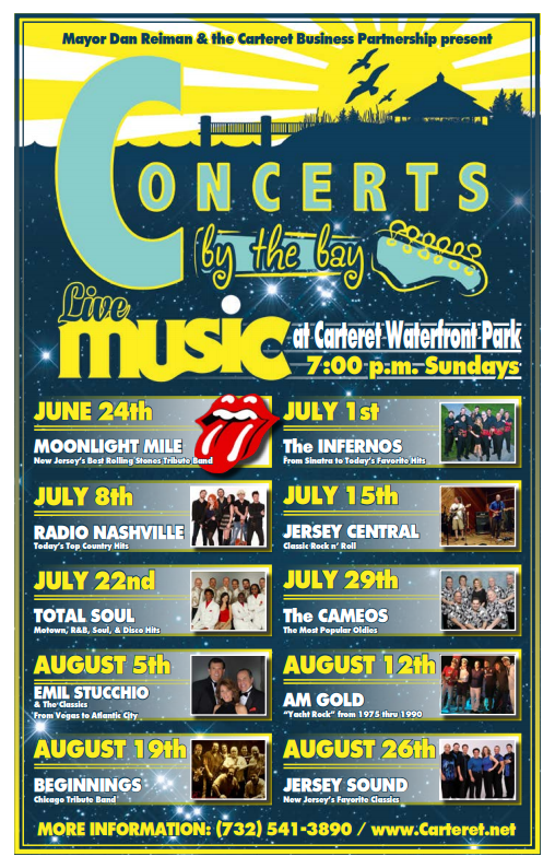 Carteret Displays Beautiful Parks with Outdoor Concerts and Movies